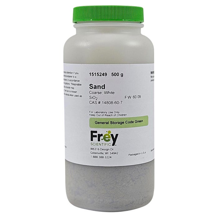 Frey Scientific Coarse Sand, Lab Grade, 500 Grams