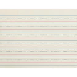 School Smart Red & Blue Newsprint Paper, 3/4 Inch Ruled, 11 x 8-1/2 Inches, 500 Sheets 085273