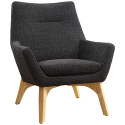 Lorell Quintessence Collection Upholstered Chair - Lumbar Support, 32-5/8 x 32-5/8 x 35-1/2 Inches, Black