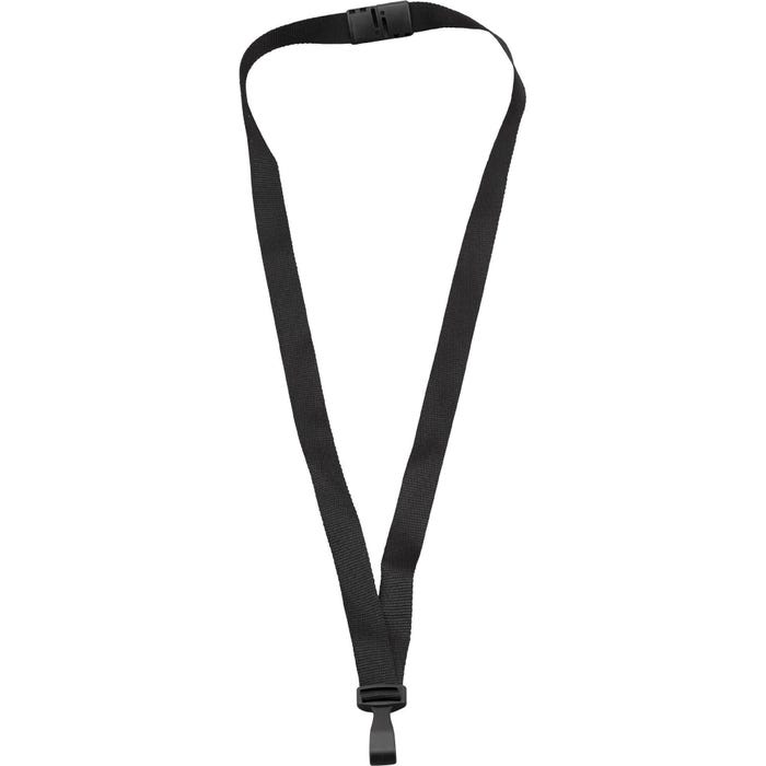 Advantus Lanyards, Breakaway, w/Plastic Hook, 36 Inches L, Pack of 12, Black