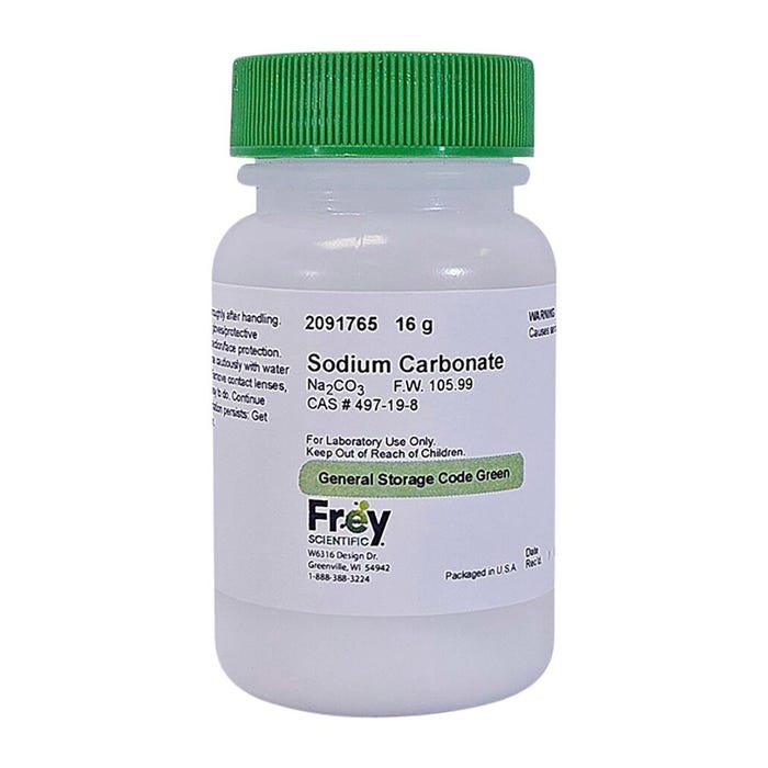 Frey Scientific Sodium Carbonate, Solid, 16g