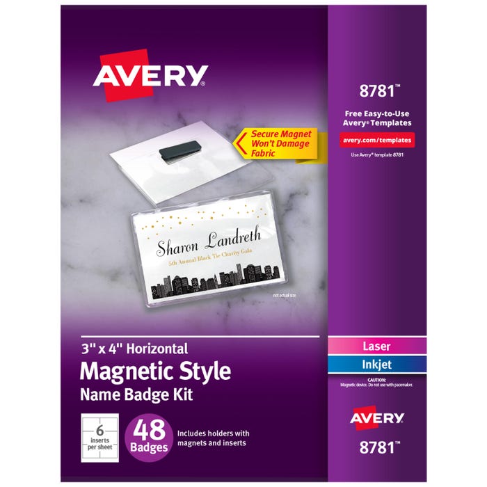 Avery Magnetic Style Name Badges