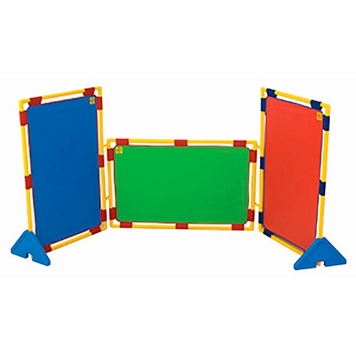 Children's Factory Rectangular Rainbow Room Divider, 30-1/2 x 47-1/2 Inches, Set of 3