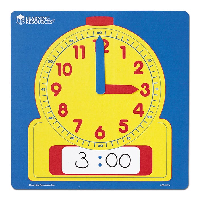 Learning Resources Write and Wipe Demonstration Clock