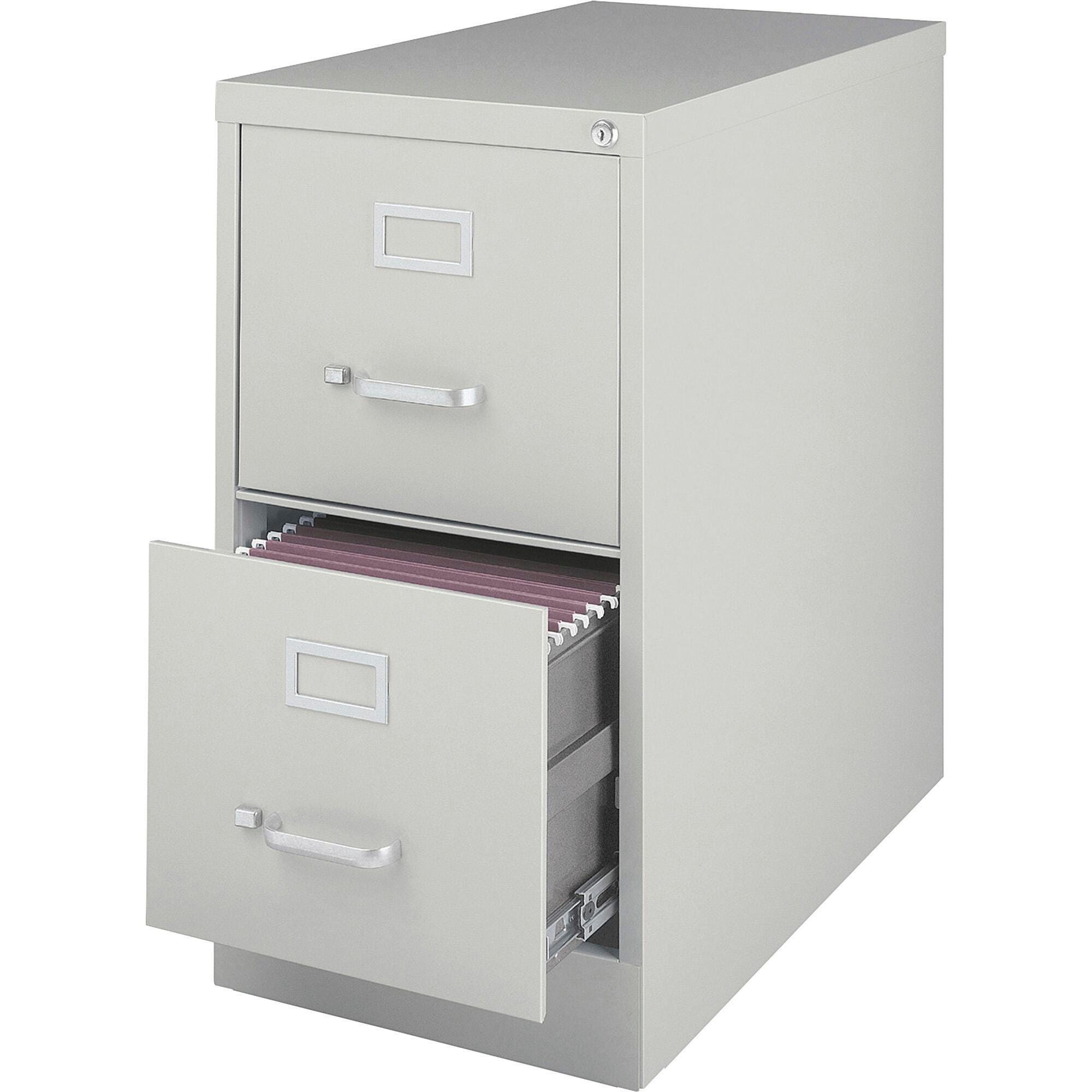 Lorell Vertical File Cabinet, Light Gray, 15 x 26-1/2 x 28-3/8 Inches