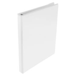 School Smart Round Ring View Binder, Polypropylene, 1/2 Inch, White 1439109
