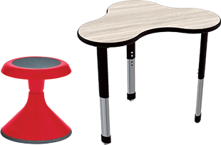 Table and Red Stool