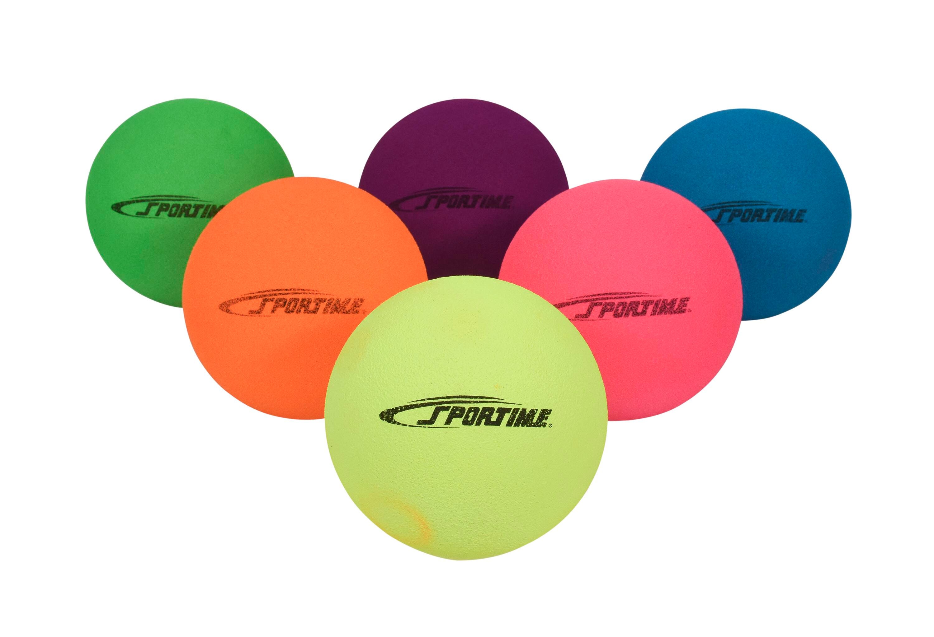 Sportime Fluorescent Foam Balls, Assorted Colors, 6 Inches, Set of 6, Item Number 2023943