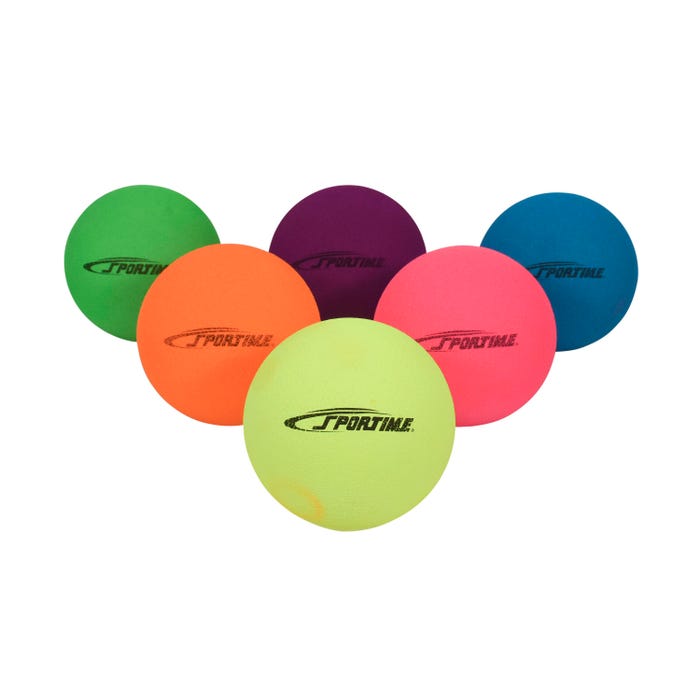 Sportime Fluorescent Foam Balls, 6 Inches, Assorted Colors, Set of 6