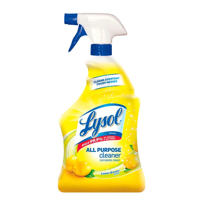 Lysol Disinfectant All Purpose Cleaner, Trigger, Lemon Breeze, 12/32 Ounces