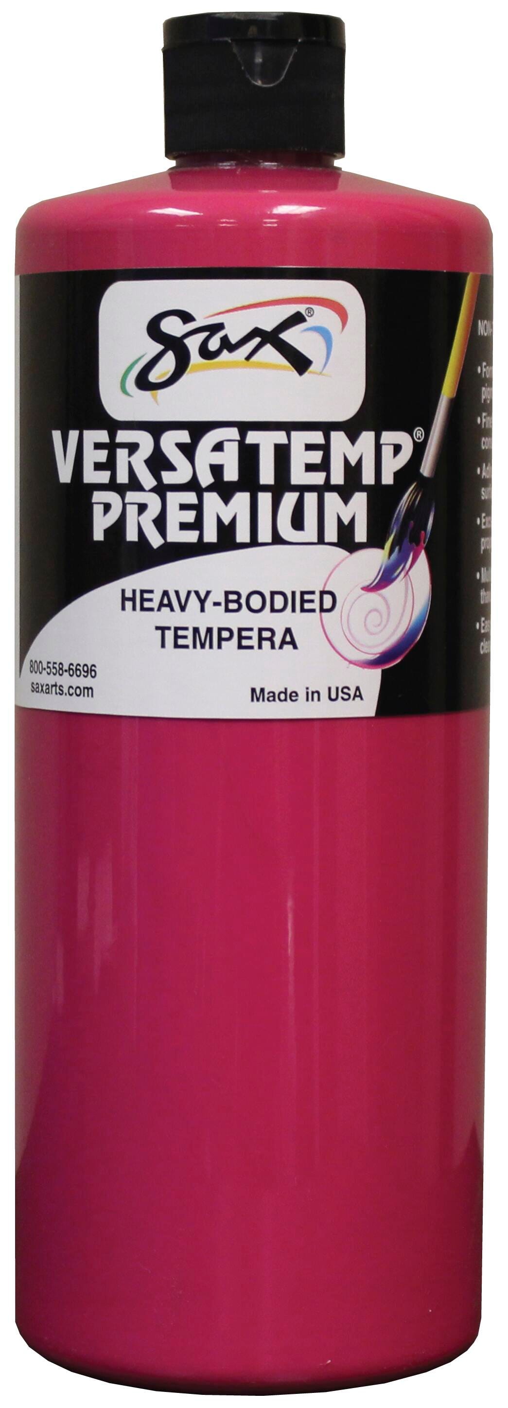 Sax Versatemp Premium Heavy-Bodied Tempera Paint, 1 Quart, Magenta 1592715