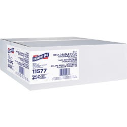 Genuine Joe Reclosable Food Storage Bags, 1-Gallon, 1.75mil, Pack of 250, CL, Item Number 1591237