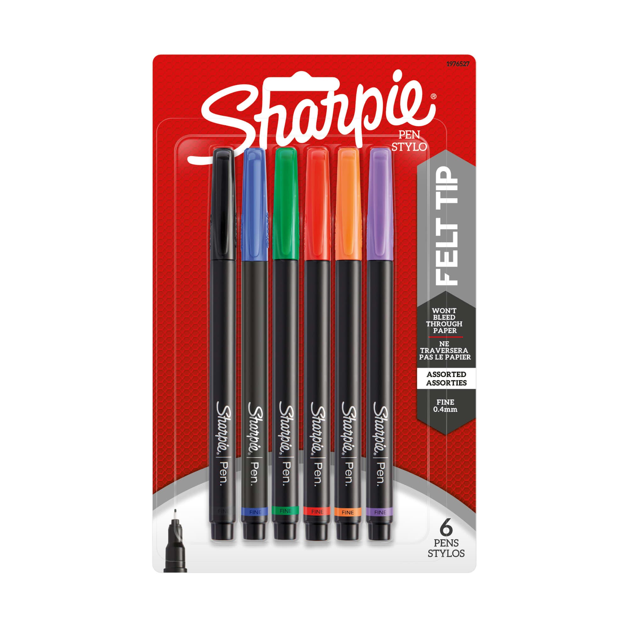 Image for Sharpie Pens, Fine Tip, Assorted Colors, Set of 6 from School Specialty