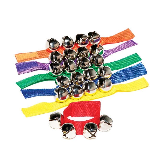 Sportime Jingle Bracelets, 9-3/4 x 1 Inches, Assorted Colors, Set of 6