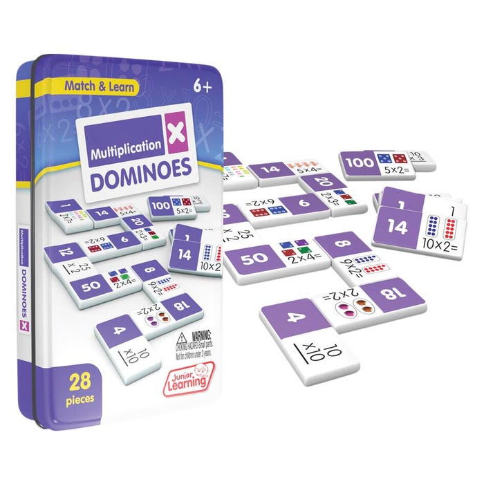 Junior Learning Multiplication Dominoes, Set of 28