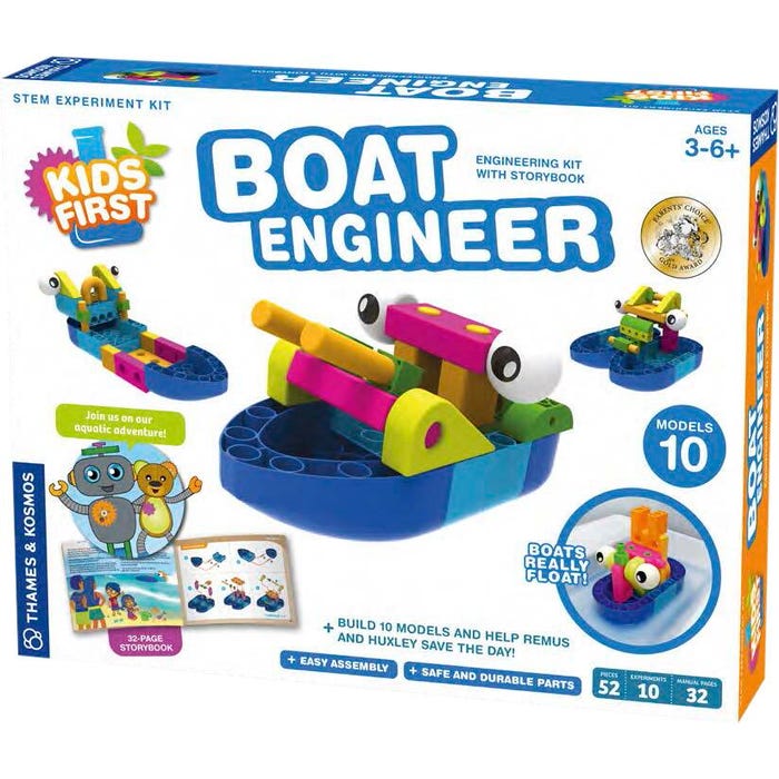 Kids First Boat Engineer Building Set, 52 Pieces, Ages 3 and Up