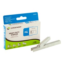 Surebonder Number 4 Heavy Duty 3/8 Inch Narrow Crown Staples, Pack of 1250, Item Number 2100819