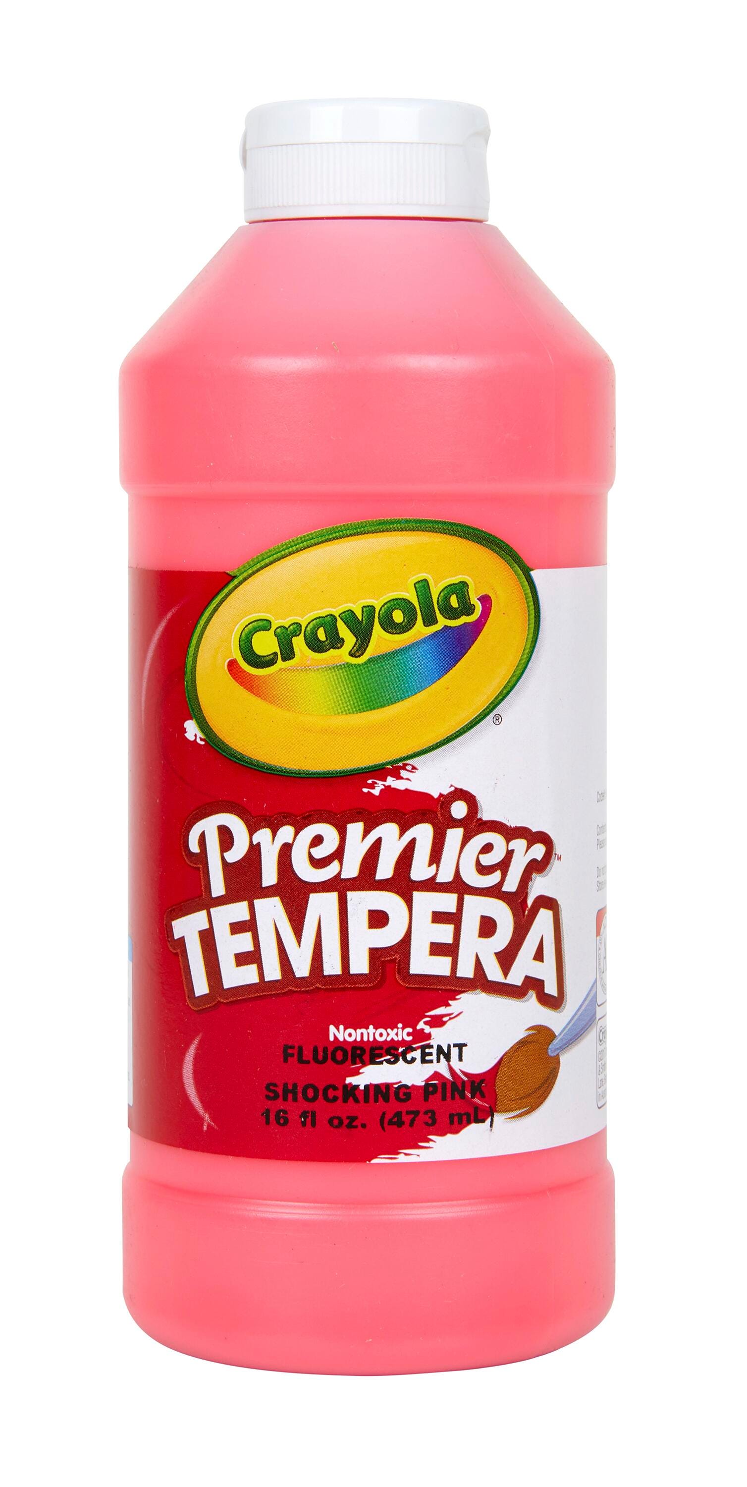 Crayola Premier Tempera Paint, Pint, Fluorescent Pink 007779