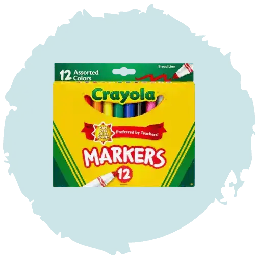 crayola round line markers 12 pack