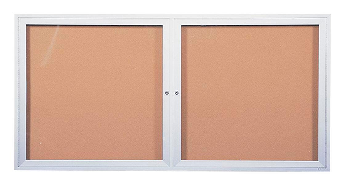 United Visual Products Enclosed Outdoor Cork Board, Item Number 1304516