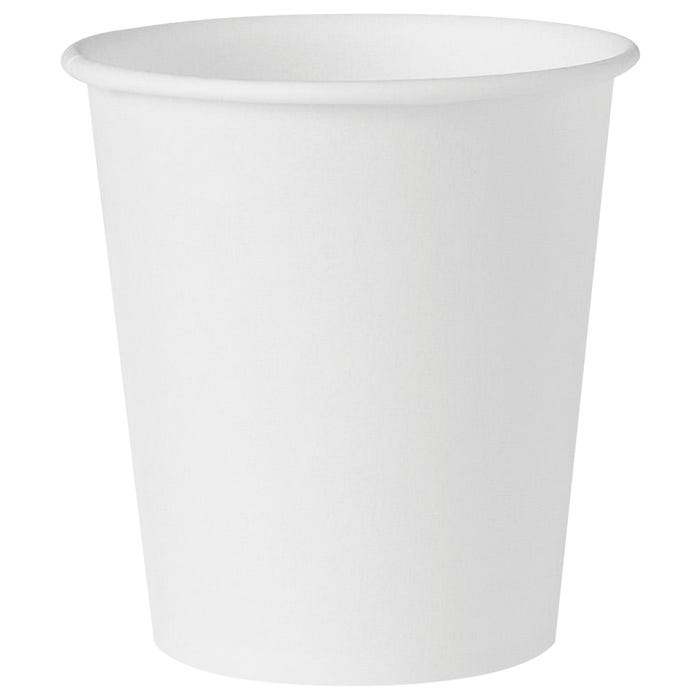 Solo Cup Treated Paper Water Cups -- Water Cups, Treated Paper, 3 oz, 100/PK, White