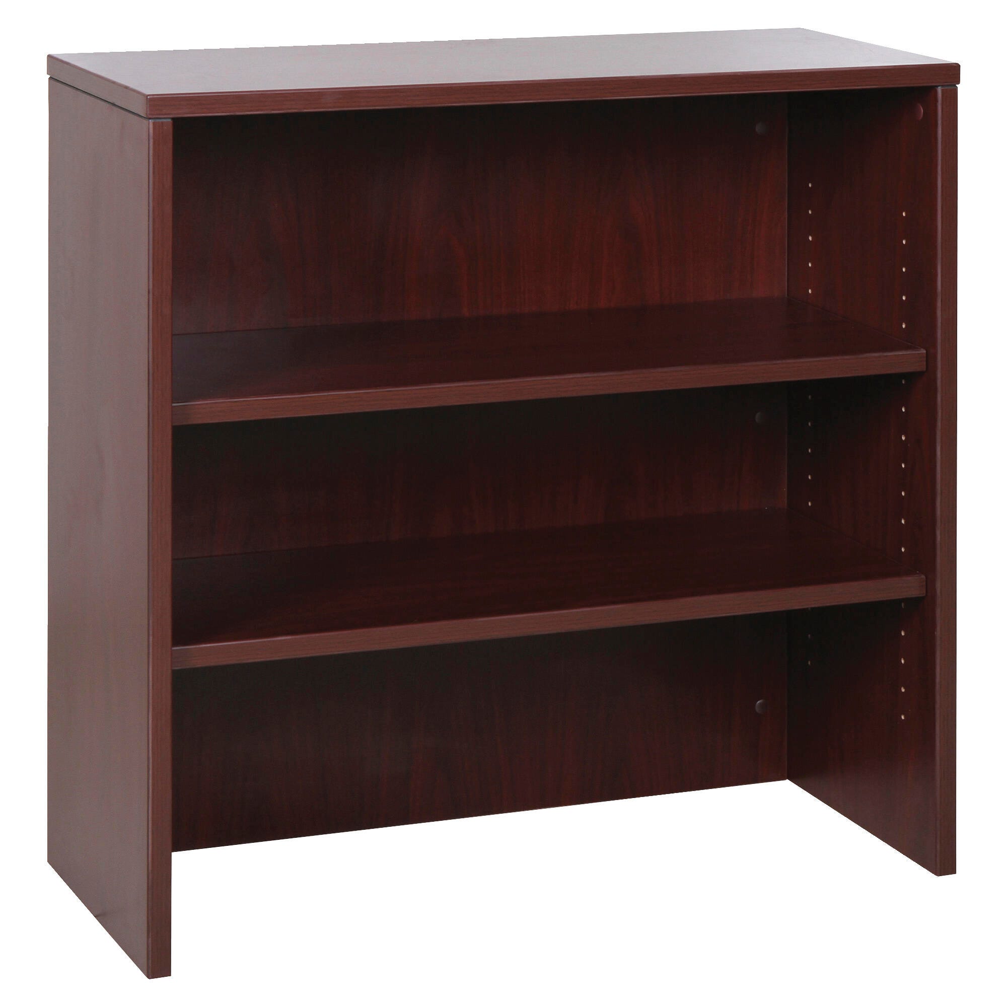 Lorell Essentials Series Laminate Bookshelf Hutch, 35-1/2 x 14-3/4 x 36 Inches, Mahogany 1505950
