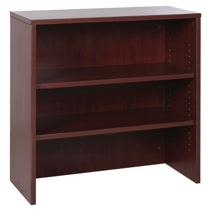 Lorell Essentials Series Laminate Bookshelf Hutch, 35-1/2 x 14-3/4 x 36 Inches, Mahogany