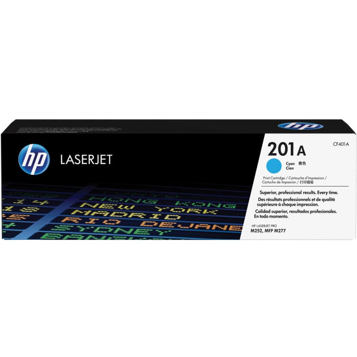 HP 201A Ink Cartridge, CF401A, Cyan