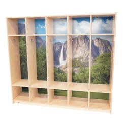 Nature View Five Section Coat Locker, 54 x 11-3/4 x 48-1/2 Inches, Item Number 2095687