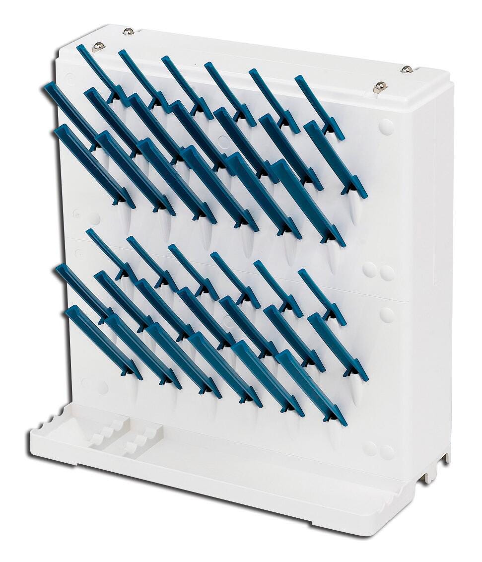 Image for Scienceware LAB-AIRE II Wall Mount Drying Rack, ABS Plastic, White, 2-Tier from School Specialty