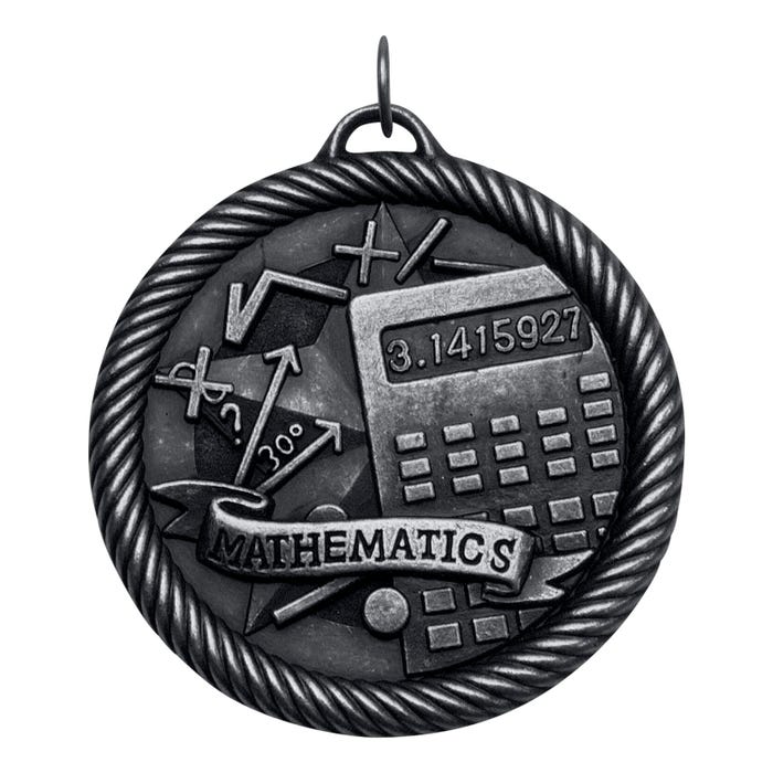 PDU CAT Multi-Level Dovetail/Mathematics Value Medal, 2 Inches, Solid Die Cast, Bronze
