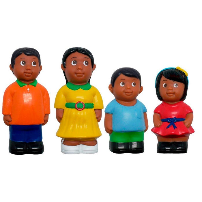 Get Ready Kids Play Figures, 5 Inches, Hispanic Family, Set of 4