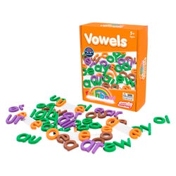 Junior Learning Rainbow Vowels, Print, 28 Pieces, Item Number 2040977