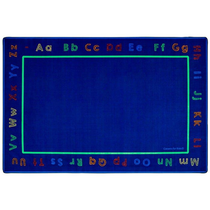 Carpets for Kids Premium Chalk and Play Literacy Carpet, Rectangle