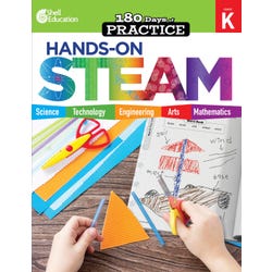 Shell Education 180 Days: Hands-On STEAM, Grade K