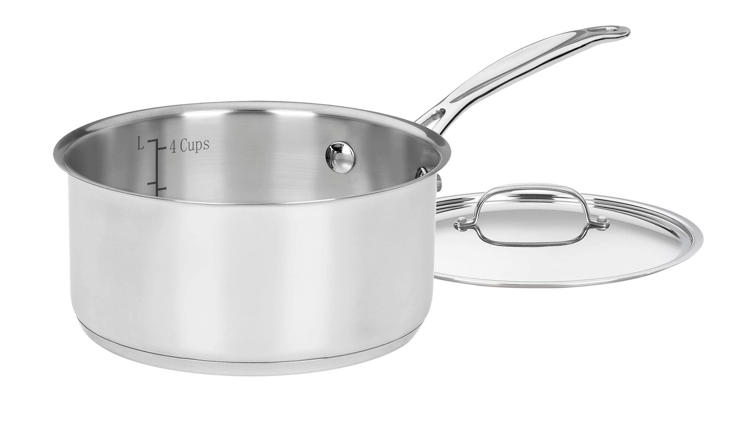 Cuisinart Chef's Classic Stainless Saucepan with Cover, 1-1/2 Quarts