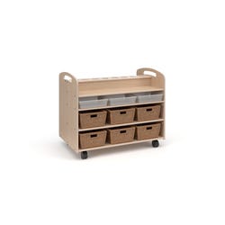 Childcraft Art Storage Trolley with Cups and Translucent Trays and Baskets, 39 x 24 x 32 Inches 2155366