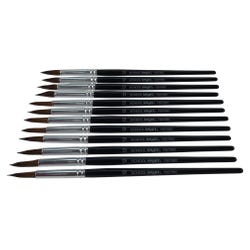 Image for School Smart Watercolor Paint Brushes, Short Handle, Size 12, Set of 12 from School Specialty