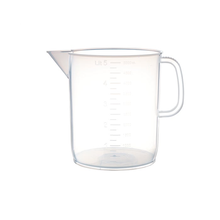 United Scientific Short Form Beaker with Handle, Polypropylene, 5000 Milliliters