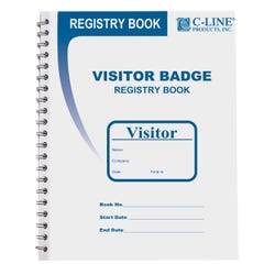 C-Line Visitor Badges With Registry Log 2118845