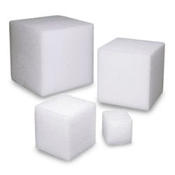 Styrofoam Cube, 3 x 3 x 3 Inch, White