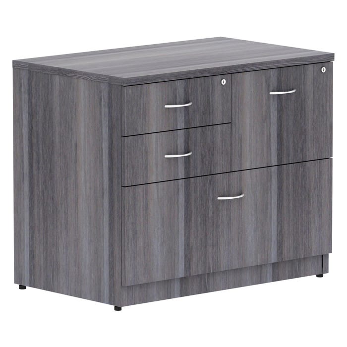 Lorell Lateral File, 2 Box and 1 File Drawer, Weathered Charcoal