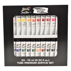 Sax Premium Acrylic Paint, Assorted Colors, 0.34 Ounce Tubes, Set of 24 2021163