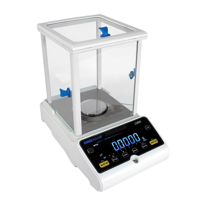 Adam Equipment Luna LAB 124I Analytical Balance, 120 Gram Capacity, 0.0001 Gram Readability, Internal Automatic Calibration