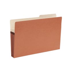 Smead File Pockets, Legal Size, 2/5 Cut Tabs, 3-1/2 Inch Expansion, Redrope, Pack of 25