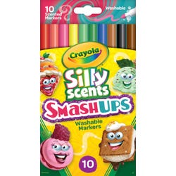Crayola Silly Scents Smash Ups Washable Markers, Fine Line, Assorted Colors, Set of 10 2124921