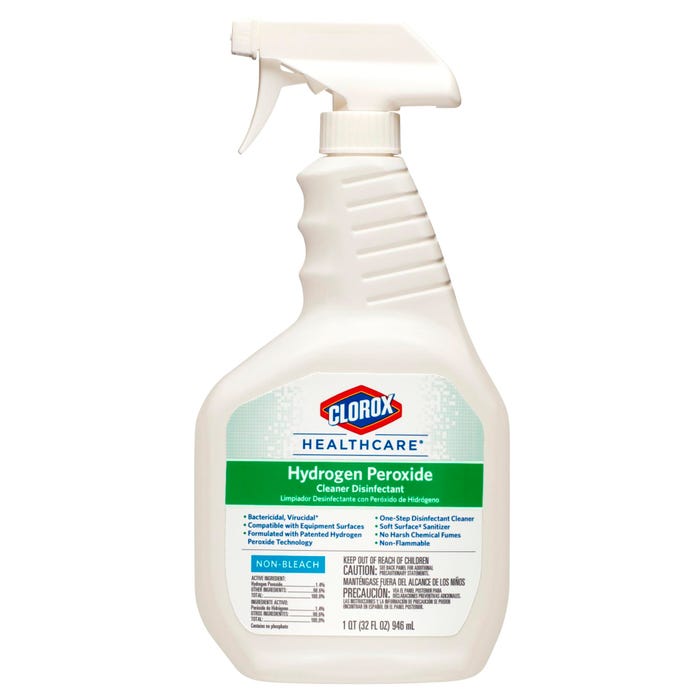 Clorox Healthcare Hydrogen Peroxide Cleaner Disinfectant Spray, 32 Fluid Ounces