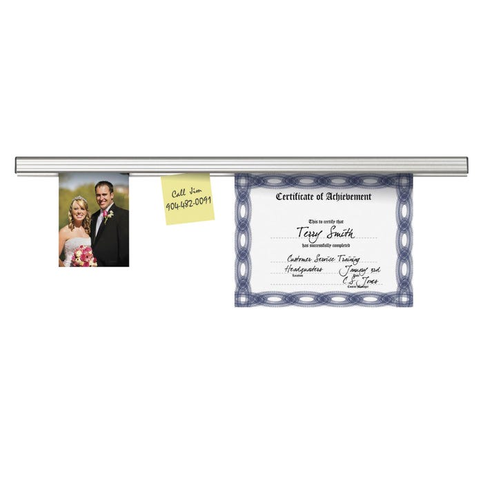 Advantus Grip-A-Strip Display Rail, 3x 48 Inches, Satin
