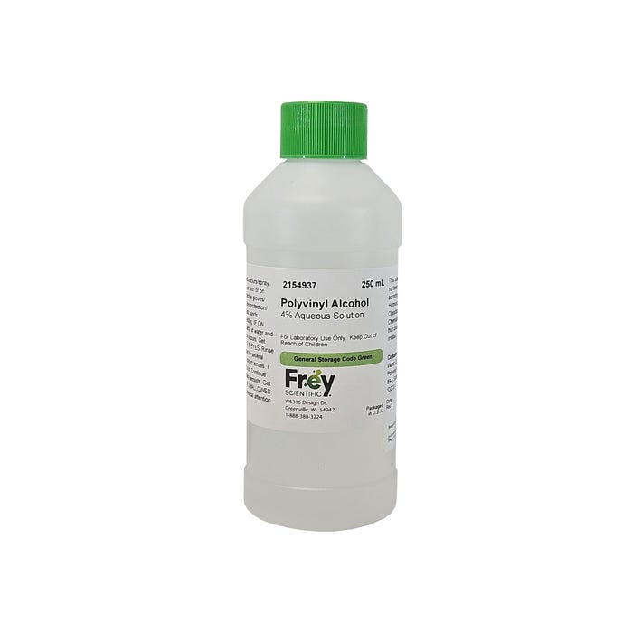 Frey Scientific Polyvinyl Alcohol, 4% Solution, Lab Grade, 250mL