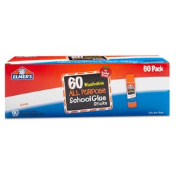 Elmer's School Glue Sticks, 0.24 Ounce, Clear, Pack of 60 1426323